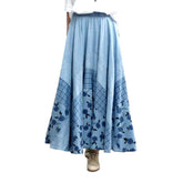 Falda vaquera azul claro bohemia